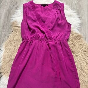 Honey Punch Magenta Sleeveless Wrap Dress